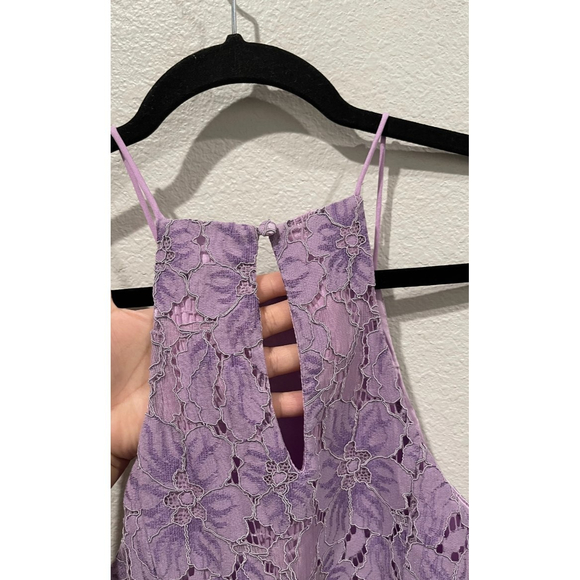 NBD Lilac Revolve Lace Halter Mini Dress - Picture 8 of 8